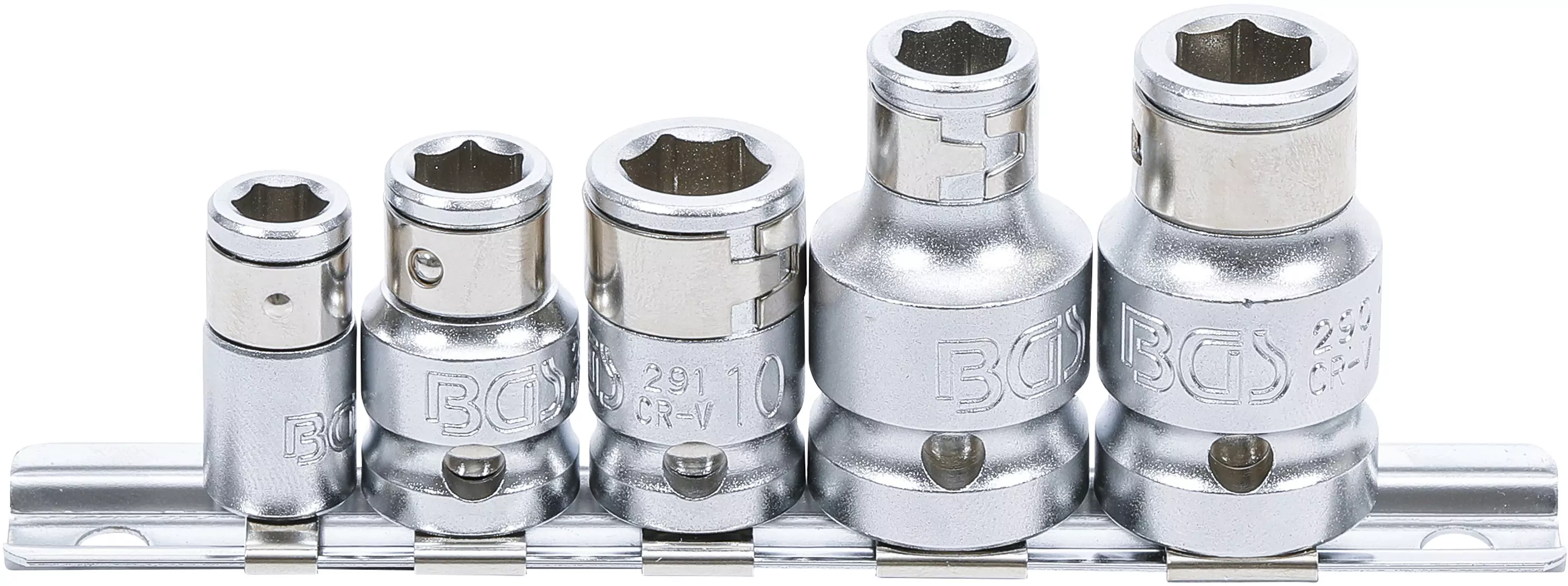 Bit-Adapter-Satz mit Haltekugel | Innenvierkant 6,3 mm (1/4") / 10 mm (3/8") / 12,5 mm (1/2") | 5-tlg.