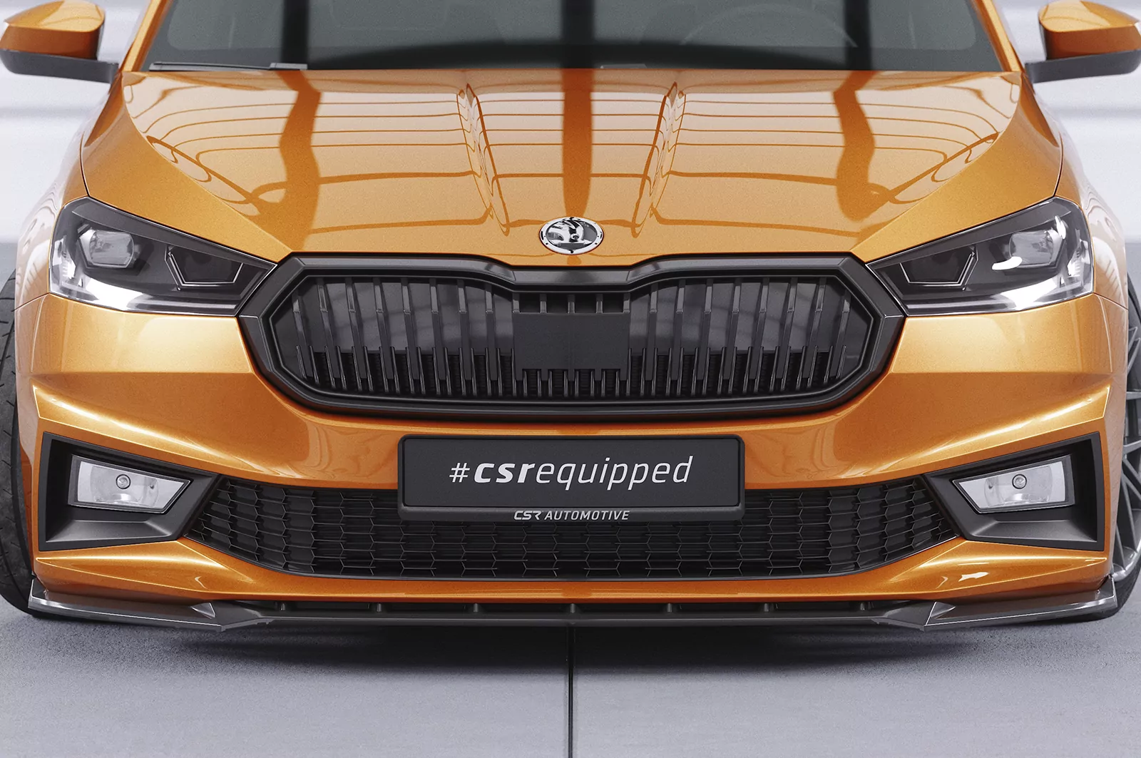 Cup-Spoilerlippe mit ABE für Skoda Fabia 4 CSL630 Schwarz Strukturiert