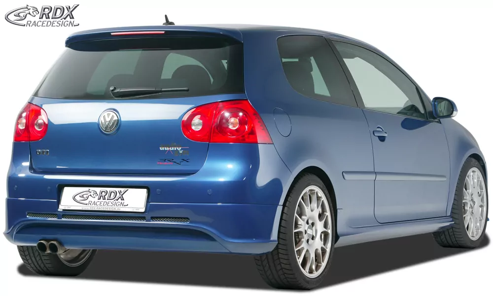 RDX Heckansatz für VW Golf 5 "GTI/R-Five" mit Endrohrausfräsung links Heckschürze Heck