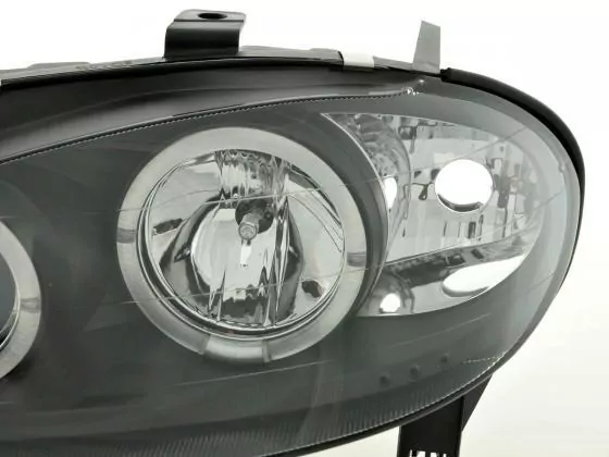 Scheinwerfer Set Renault Megane 1 3/5-trg. Bj. 99-02 schwarz für Rechtslenker