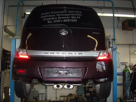 Daihatsu Materia  Endschalldämpfer mittig - 2x150x70 Typ 53 mittig