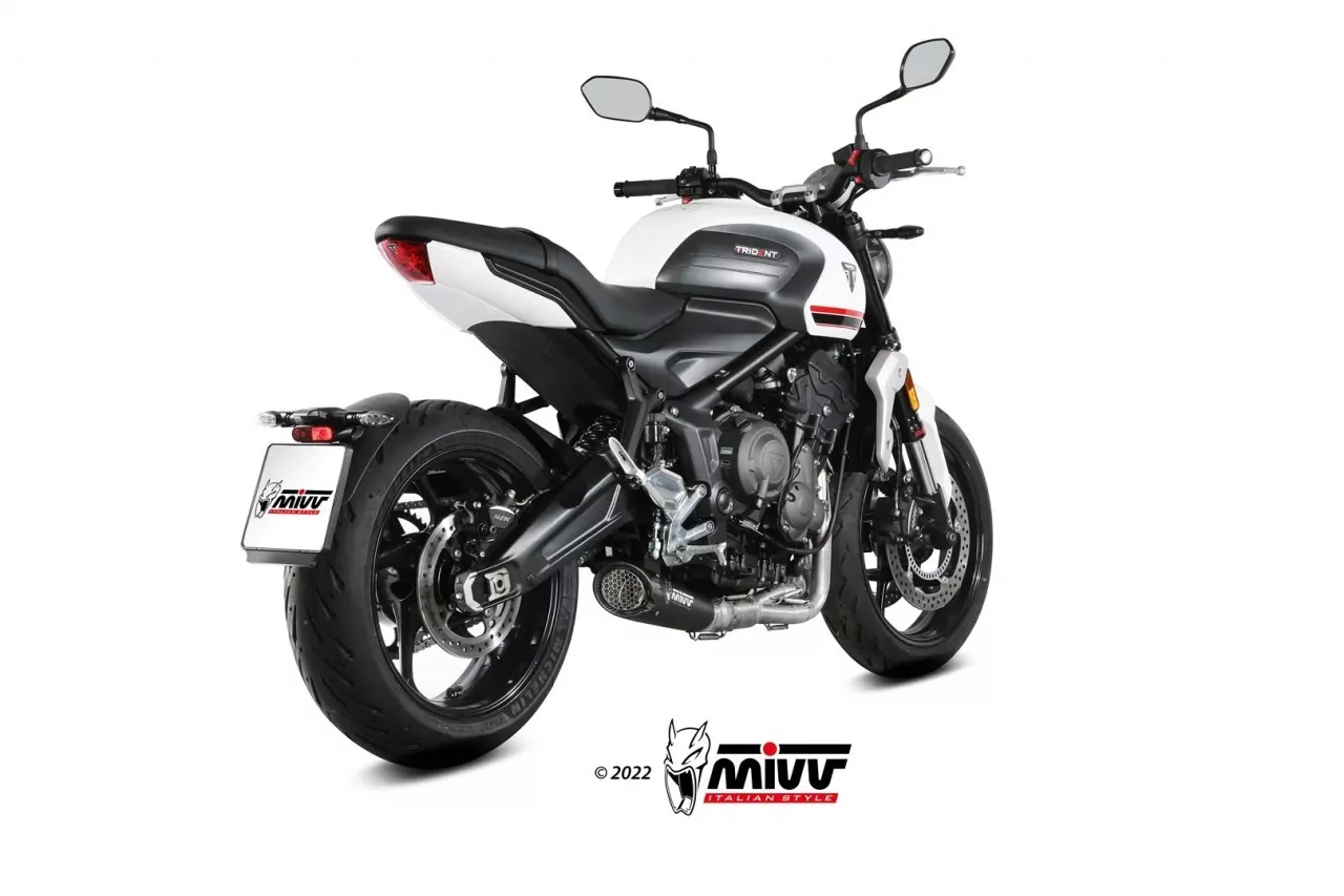 MIVV X-M5 Komplettanlage Edelstahl Schwarz TRIUMPH TRIDENT 660 21-22