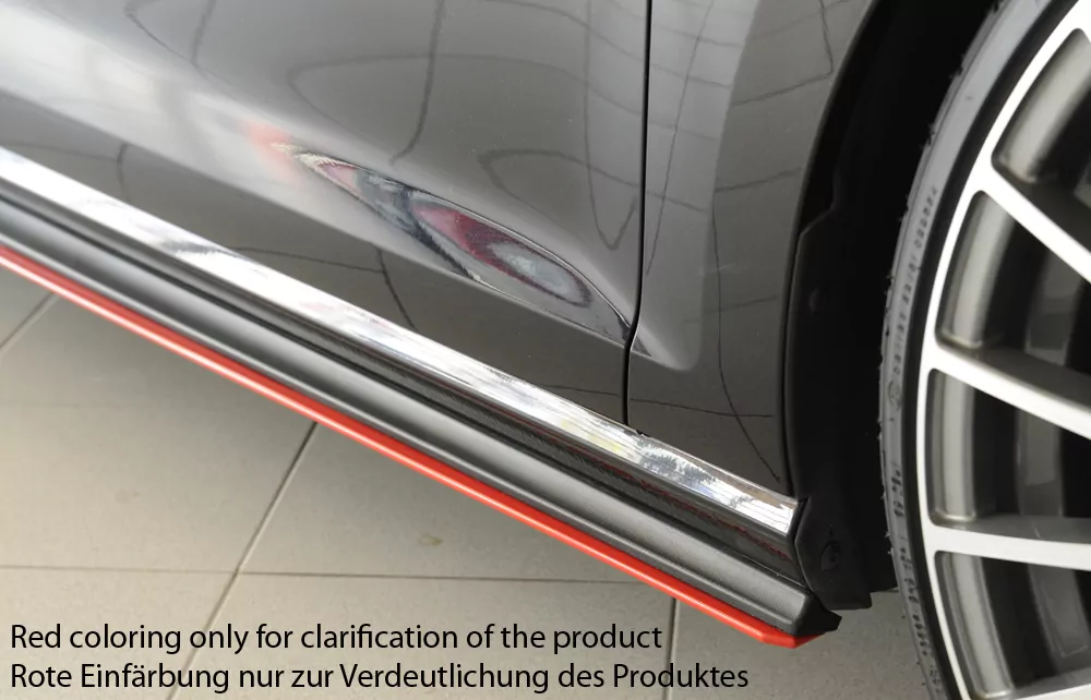 Rieger Seitenschwelleransatz für VW Golf 7 GTI | 5-tür. 02.17- (ab Facelift) für orig. GTI-/GTD-/GTE-Seitenschweller