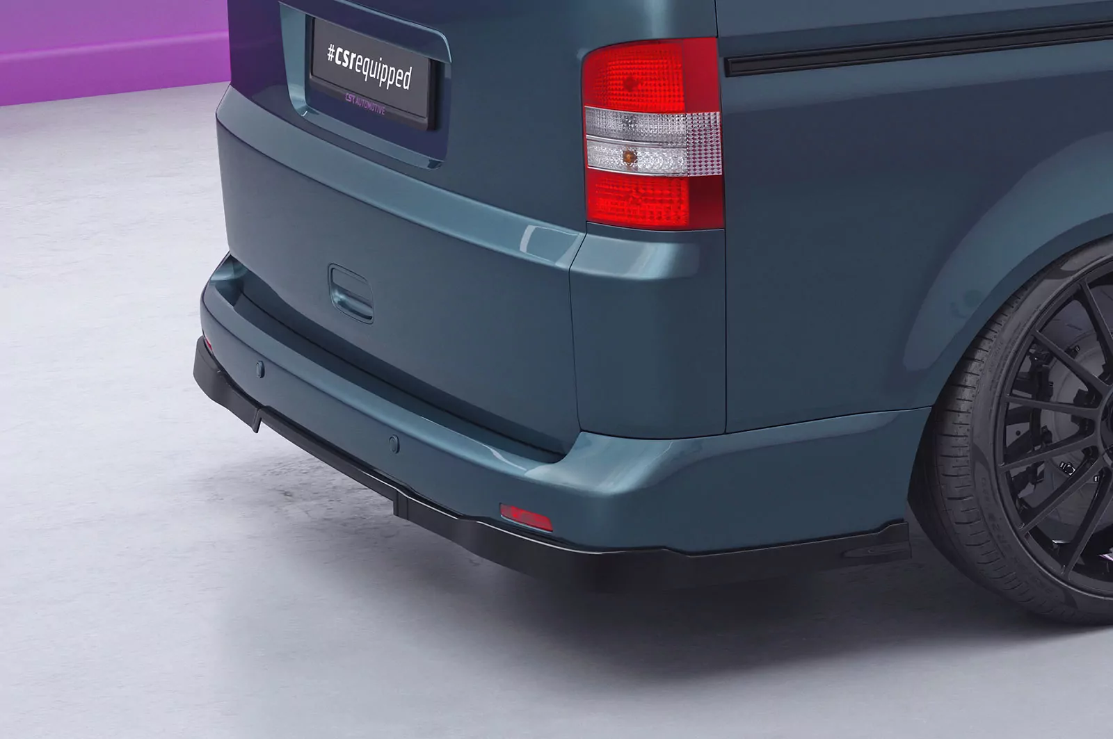 Heckansatz für VW T5 HA269 Strukturiert (schwarz matt)