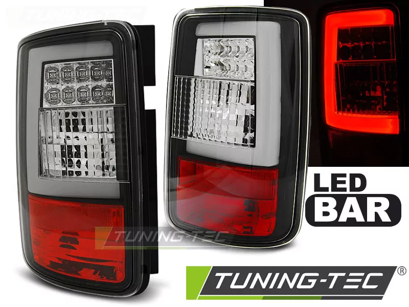 Led Bar Tail Lights Black Fits Vw Caddy 03-03.14