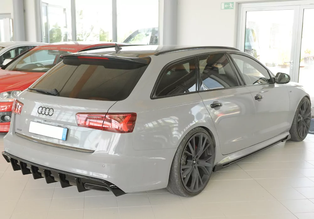 Rieger Seitenschweller rechts ansatz (2-tlg.) glanz schwarz für Audi A6 S6 (4G/C7) Lim. 09.14- (ab Facelift)