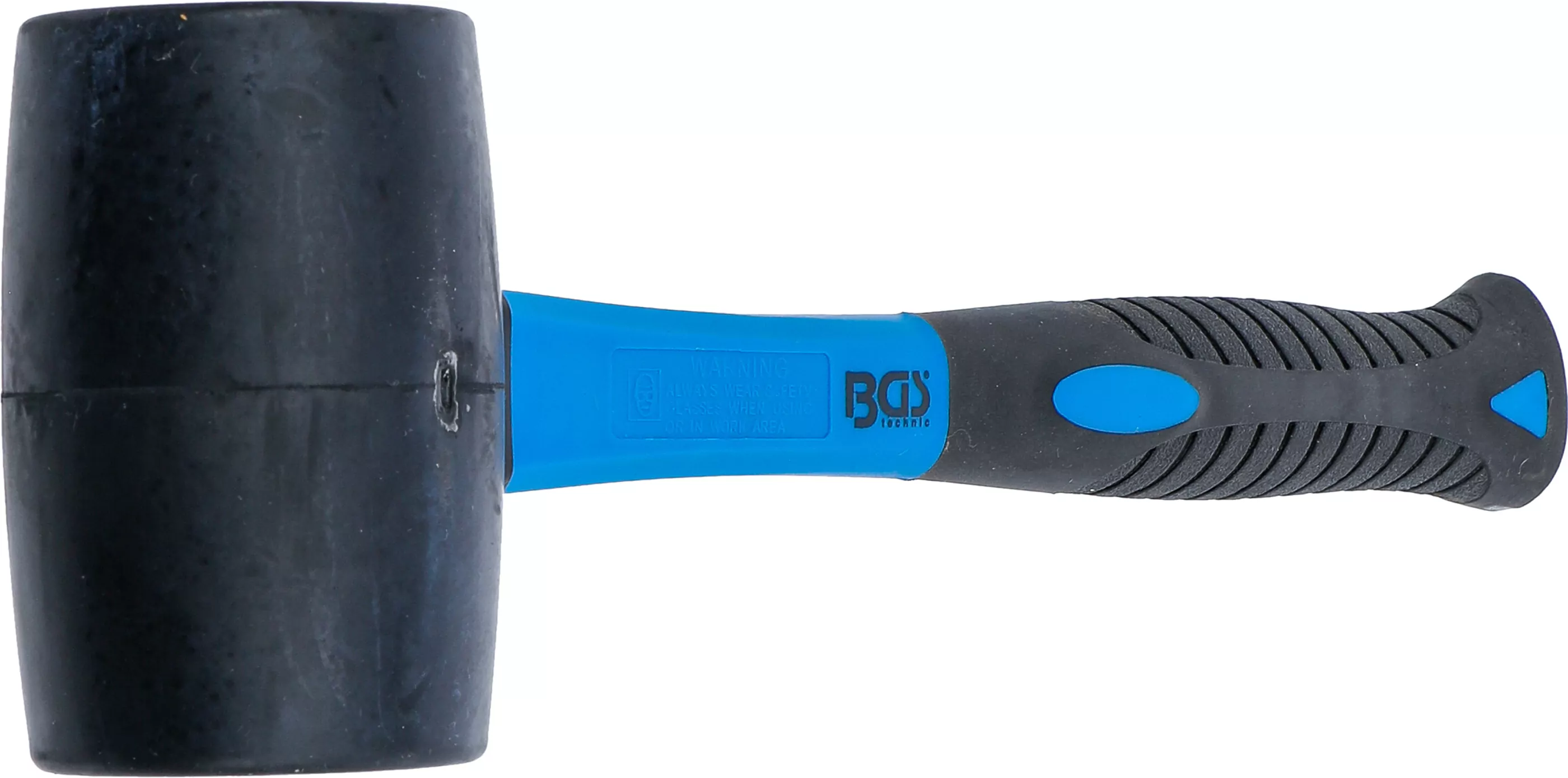 Gummihammer | Fiberglasstiel | schwarzer Kopf | Ø 60 mm | 500 g