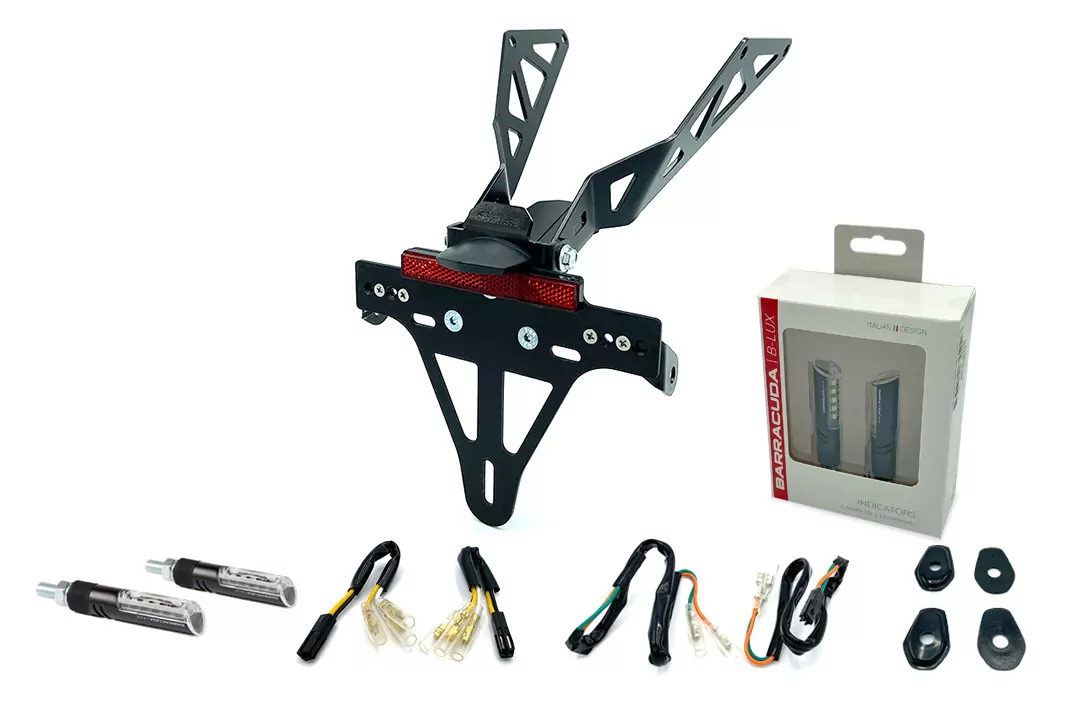 Kennzeichenhalter-Blinker-Kit IDEA (vorne + hinten) für Honda CB650R / CBR650R / CB650RA / CBR650RA ab Modelljahr 2021