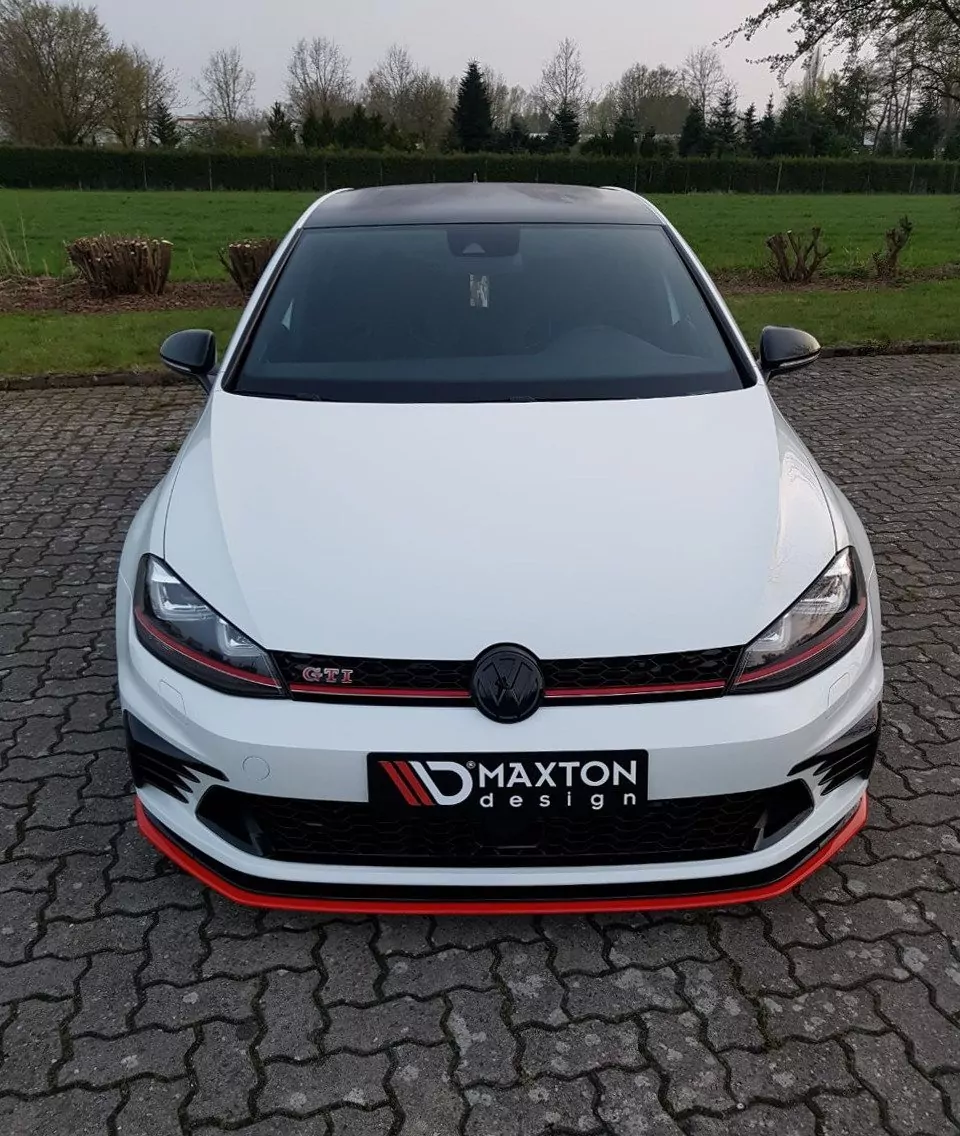 Front Ansatz Passend Für Passend Für VW GOLF 7 GTI Clubsport Schwarz Hochglanz Schwarz Hochglanz