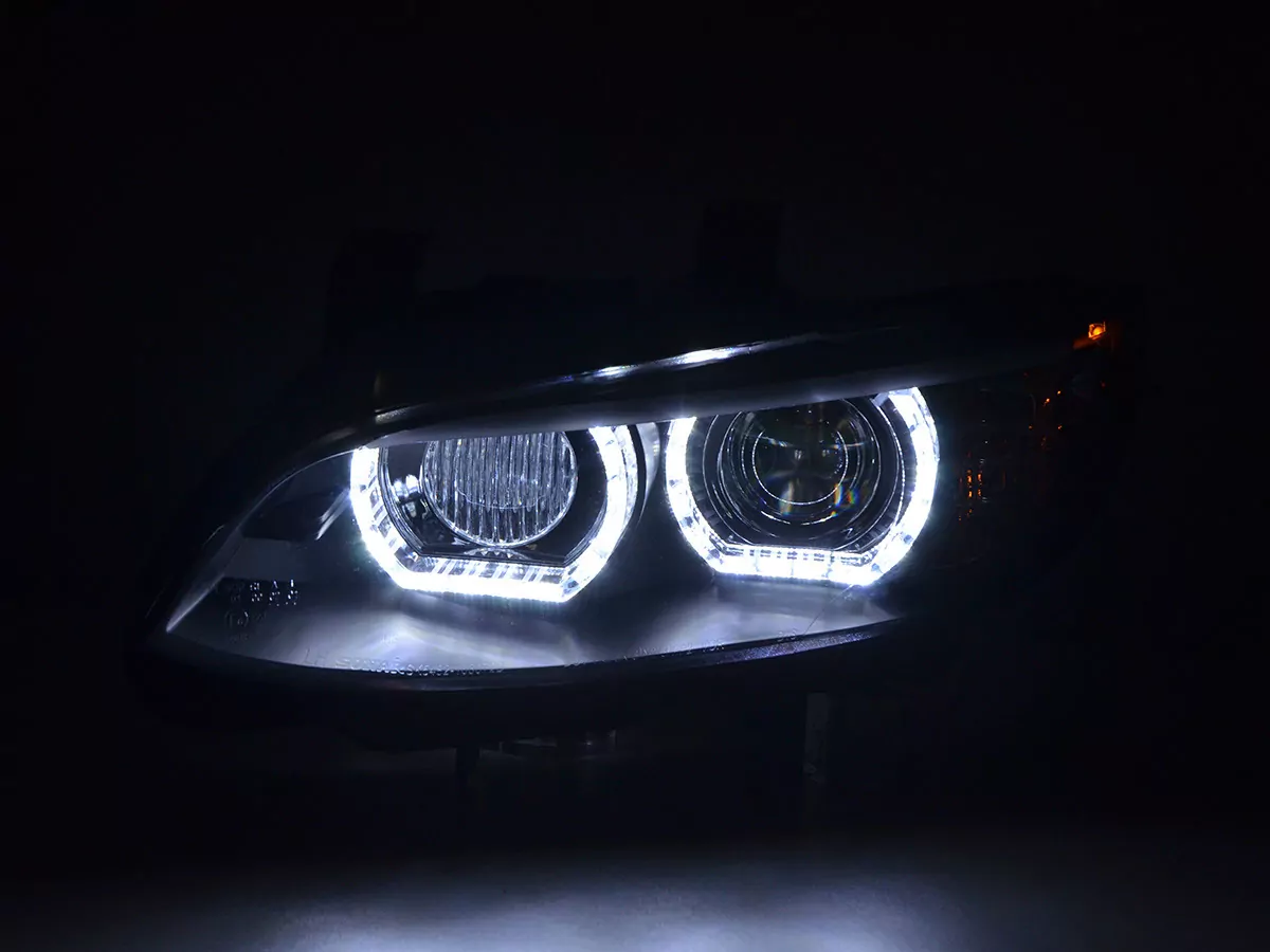 Scheinwerfer Set Xenon Daylight LED Tagfahrlicht mit AFS BMW 3er E92/E93 Bj. 06-10 schwarz