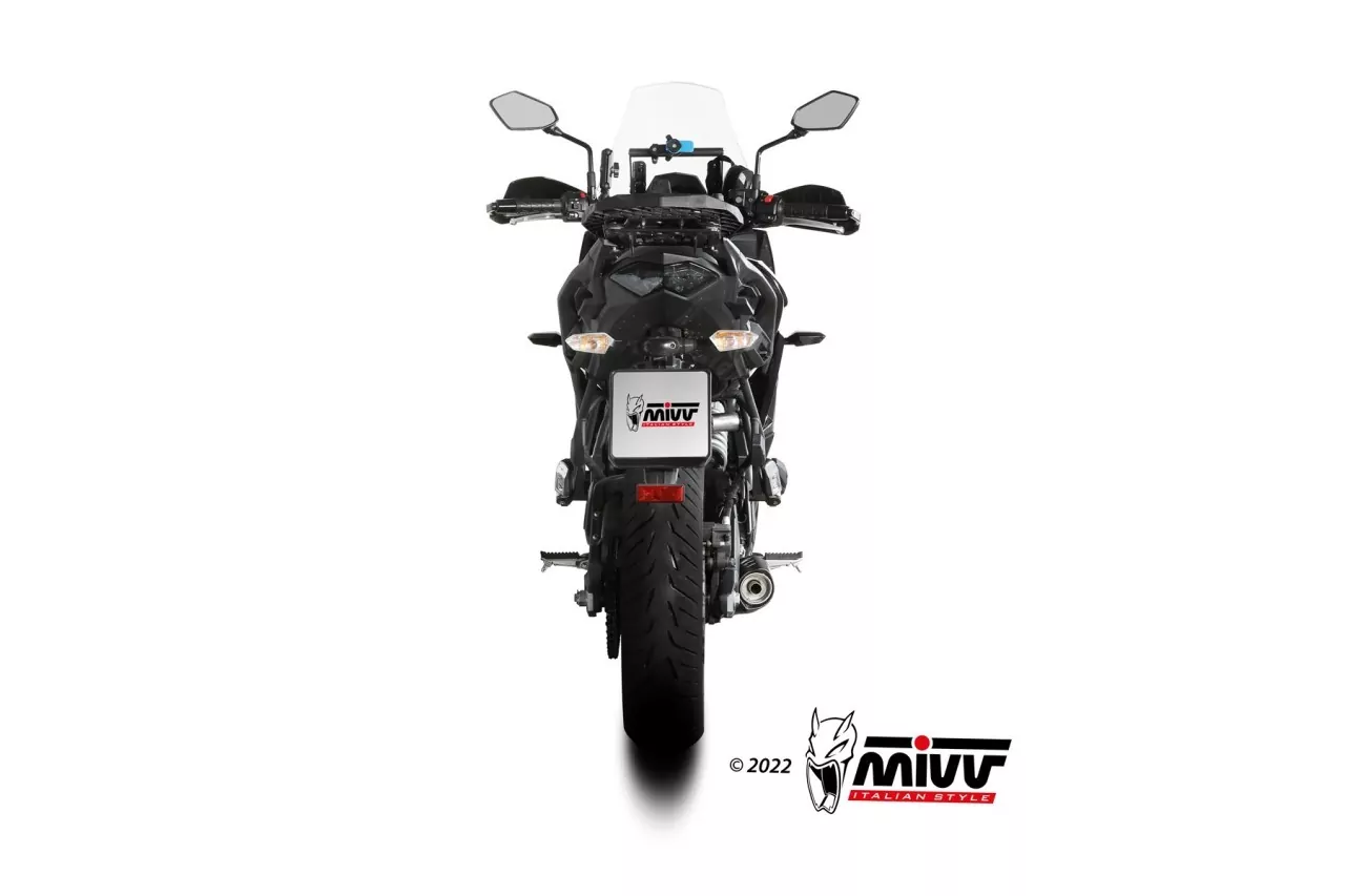MIVV OVAL Edelstahl Schwarz KAWASAKI VERSYS 650 21-23