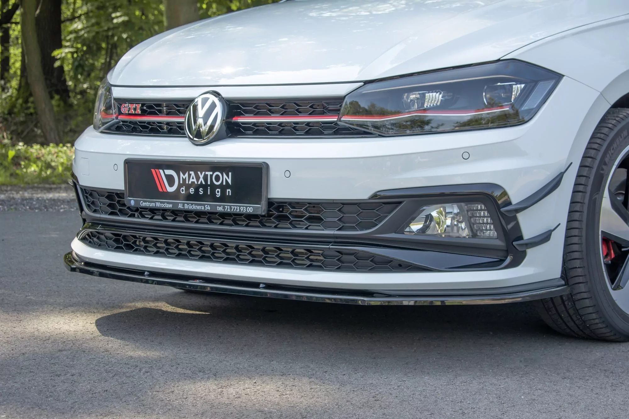 Front Ansatz Passend Für V.1 Passend Für VW POLO MK6 GTI Schwarz Hochglanz Schwarz Hochglanz
