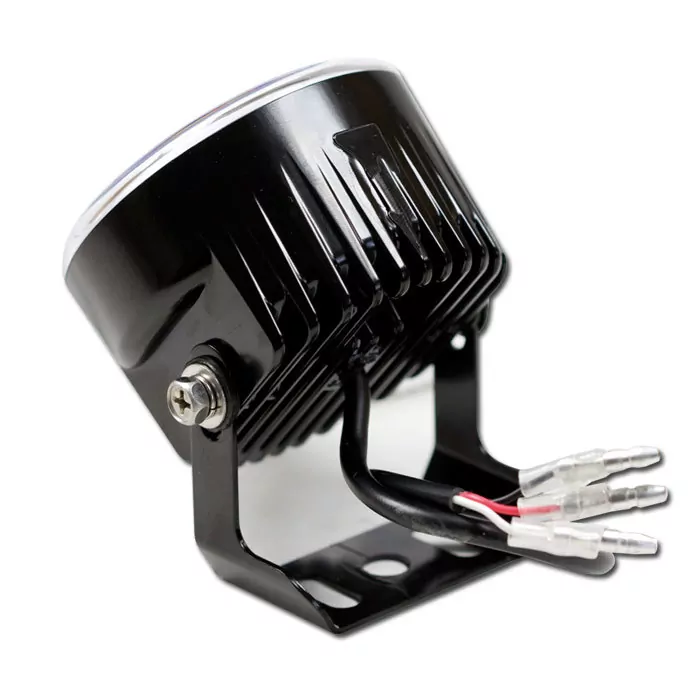 Tagfahrlicht-led Rund 4 Led S, Klarglas, + Halter, Maße: Ø 70 X 48 Mm, E-geprüft