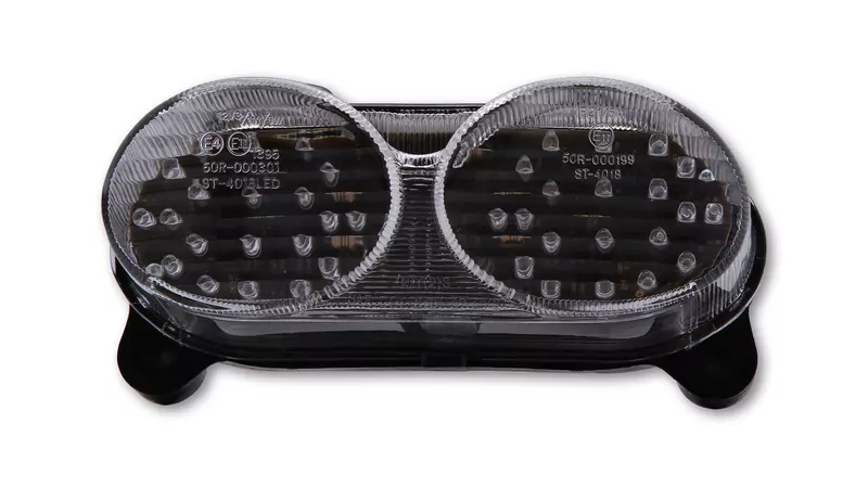 SHIN YO LED Rücklicht mit transparentem Glas, KAWASAKI ZX-6R/9R, ZR-7, div. Bj. E-geprüft