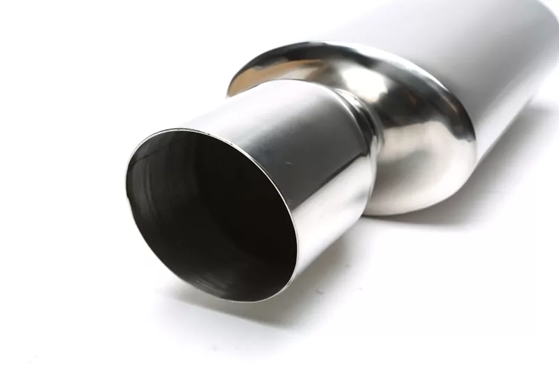 TA Technix Edelstahl Sportendschalldämpfer universal 110 x 115mm oval / scharf / angeschrägt