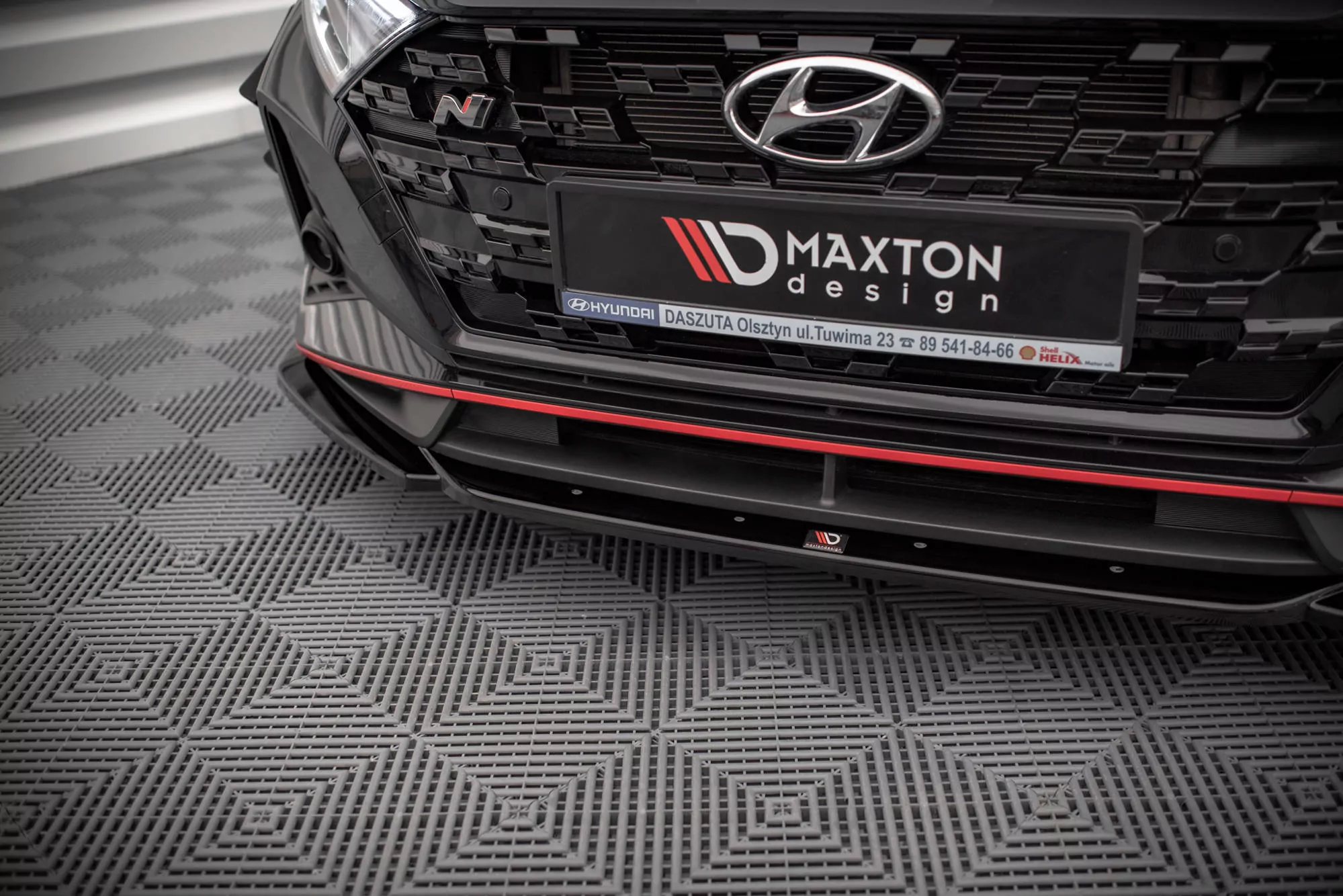 Front Ansatz V.3 Für Hyundai I20 N Mk3 Schwarz Hochglanz