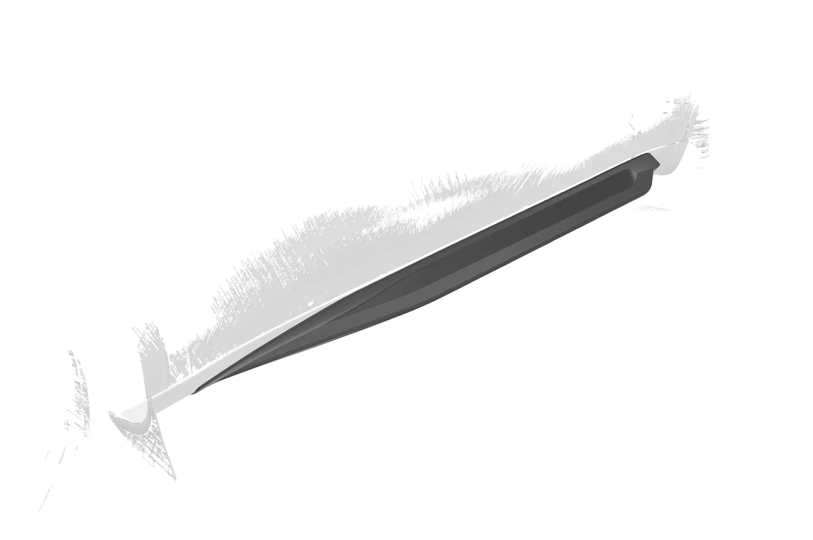 Seitenschweller für Tesla Model Y SS545 Schwarz Strukturiert