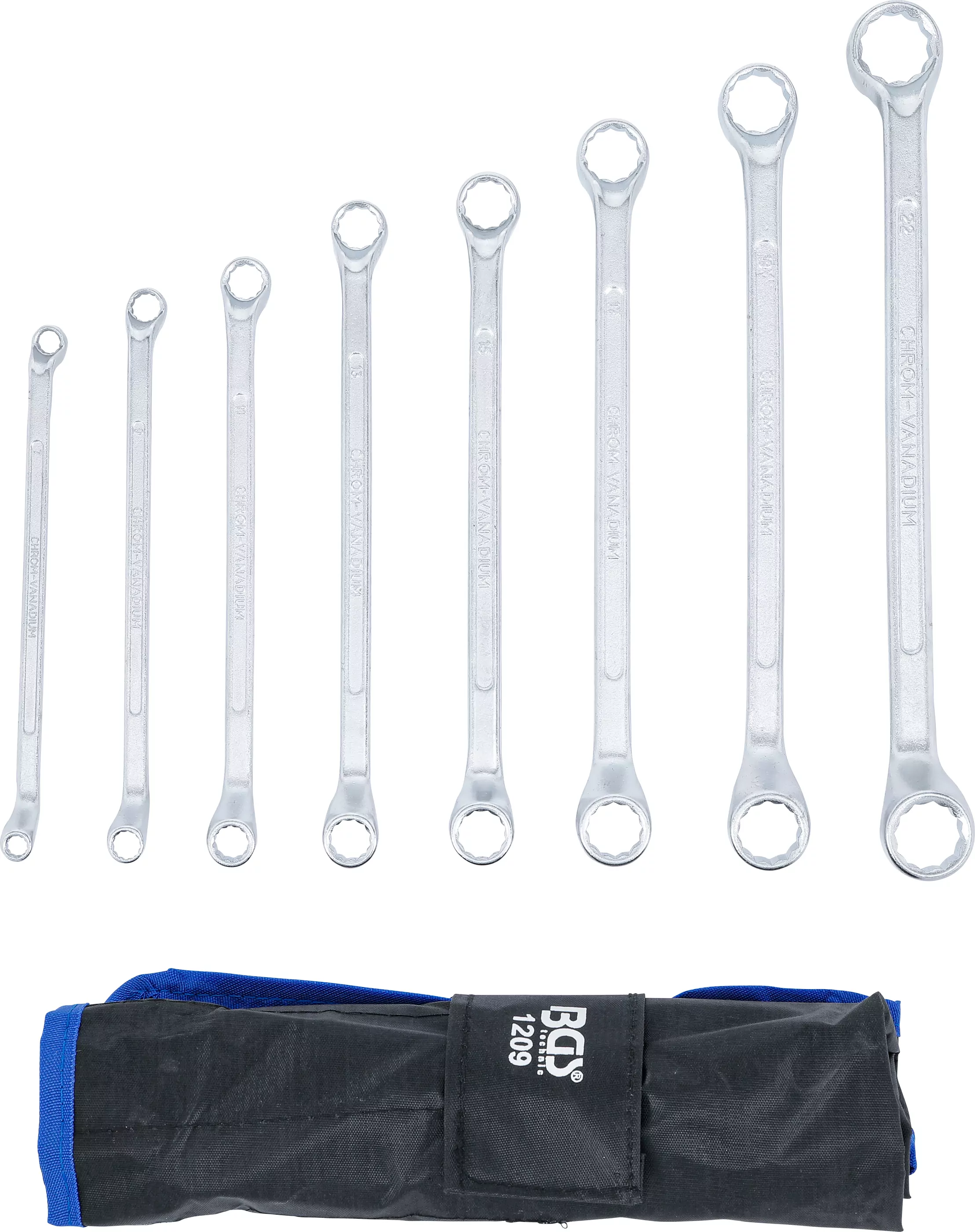 Doppel-Ringschlüssel-Satz | gekröpft | SW 6 x 7 - 20 x 22 mm | 8-tlg.