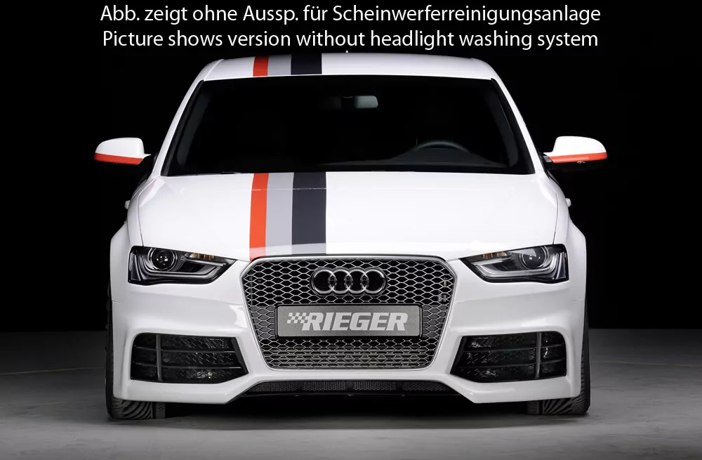 Rieger Spoilerstoßstange für Audi A4 (B8/B81) | Avant 01.12- (ab Facelift) nur in Verbindung mit RS4-Grill !