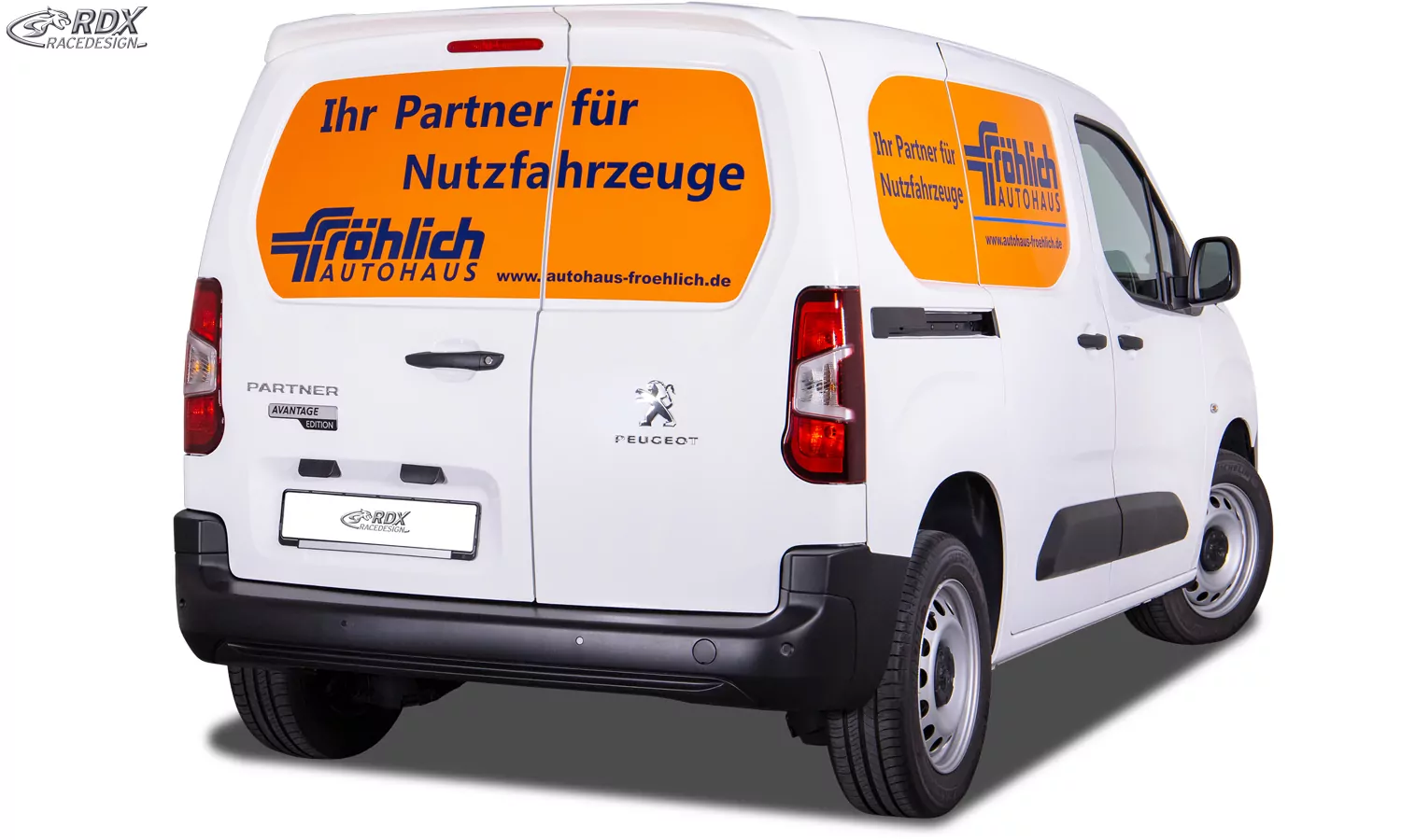 RDX Heckspoiler für CITROEN Berlingo, PEUGEOT Partner & Rifter, OPEL Combo, TOYOTA ProAce City mit Flügeltüren Dachspoiler Spoiler Flügeltürer