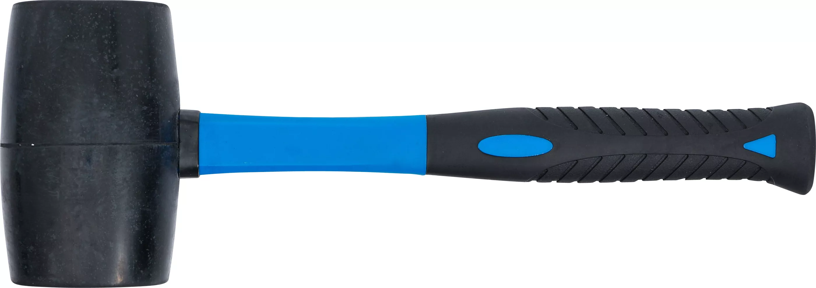 Gummihammer | Fiberglasstiel | schwarzer Kopf | Ø 70 mm | 900 g