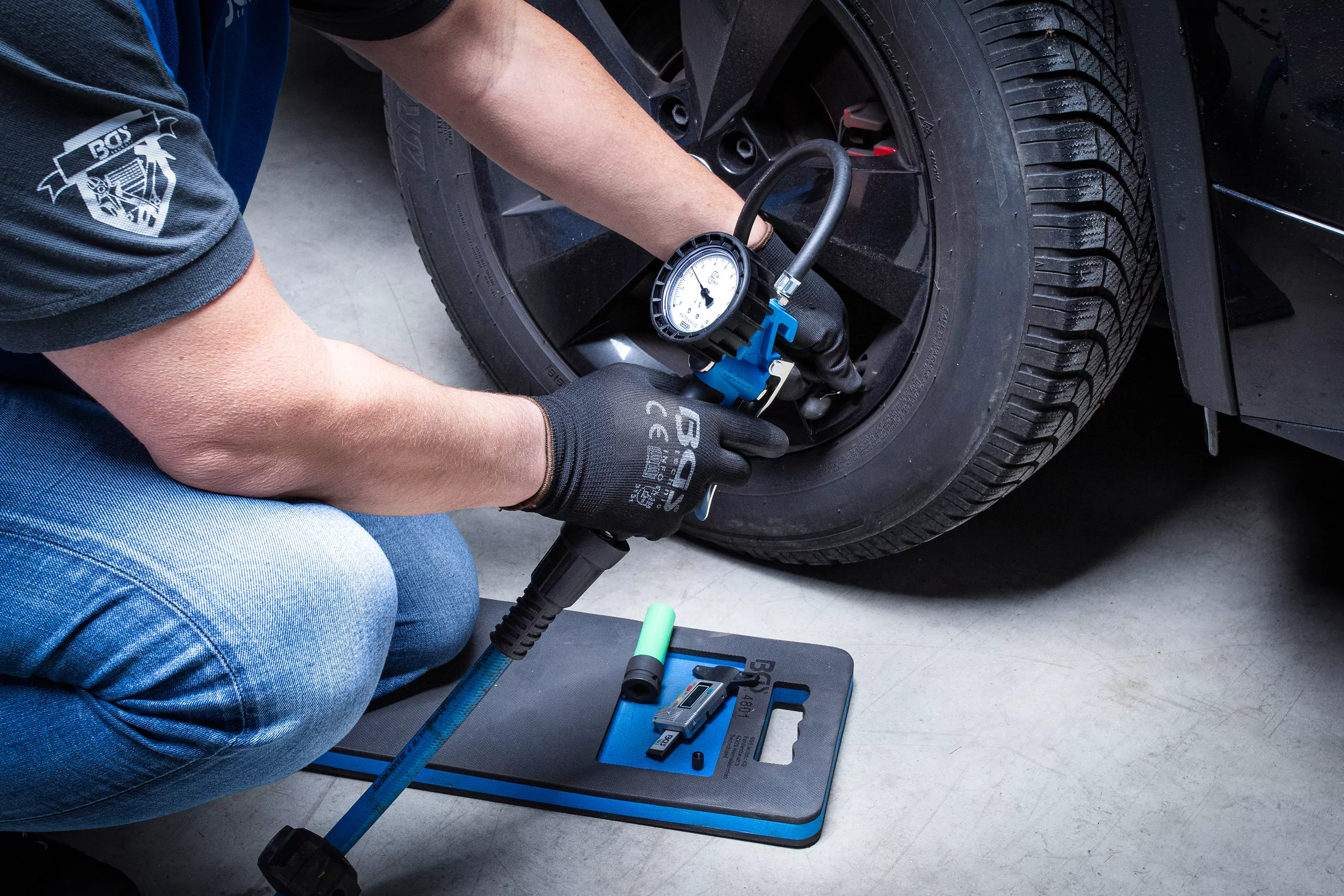 Druckluft-Reifenfüllpistole | geeicht | 0 - 10 bar