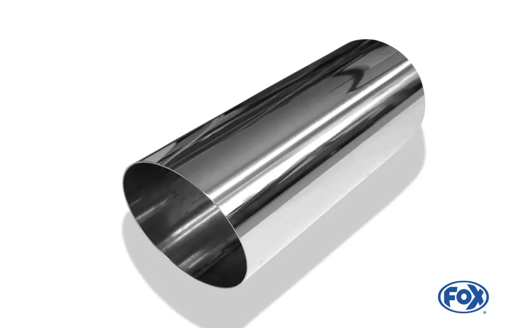 Anschweißendrohr Typ 14  Ø 114 mm / Länge: 300 mm - rund / uneingerollt / 15° abgeschrägt / ohne Absorber