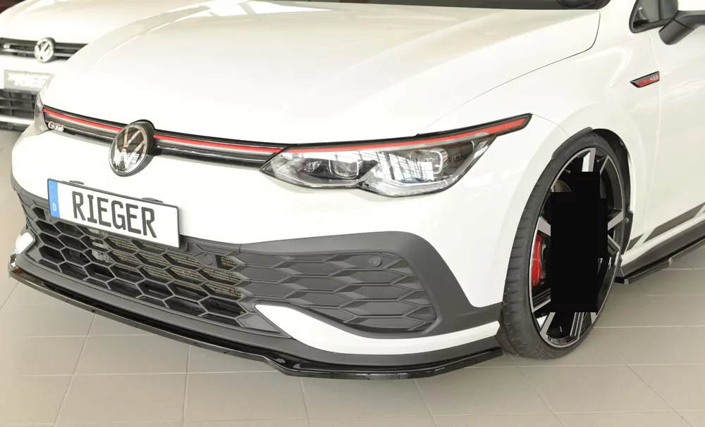 Rieger Spoilerschwert nur für GTI Clubsport glanz schwarz für VW Golf 8 GTI Clubsport 5-tür. 10.20-03.24 (bis Facelift)