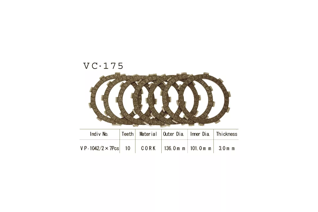 Vesrah Kupplungslamellen-Kit Honda CR125/250R