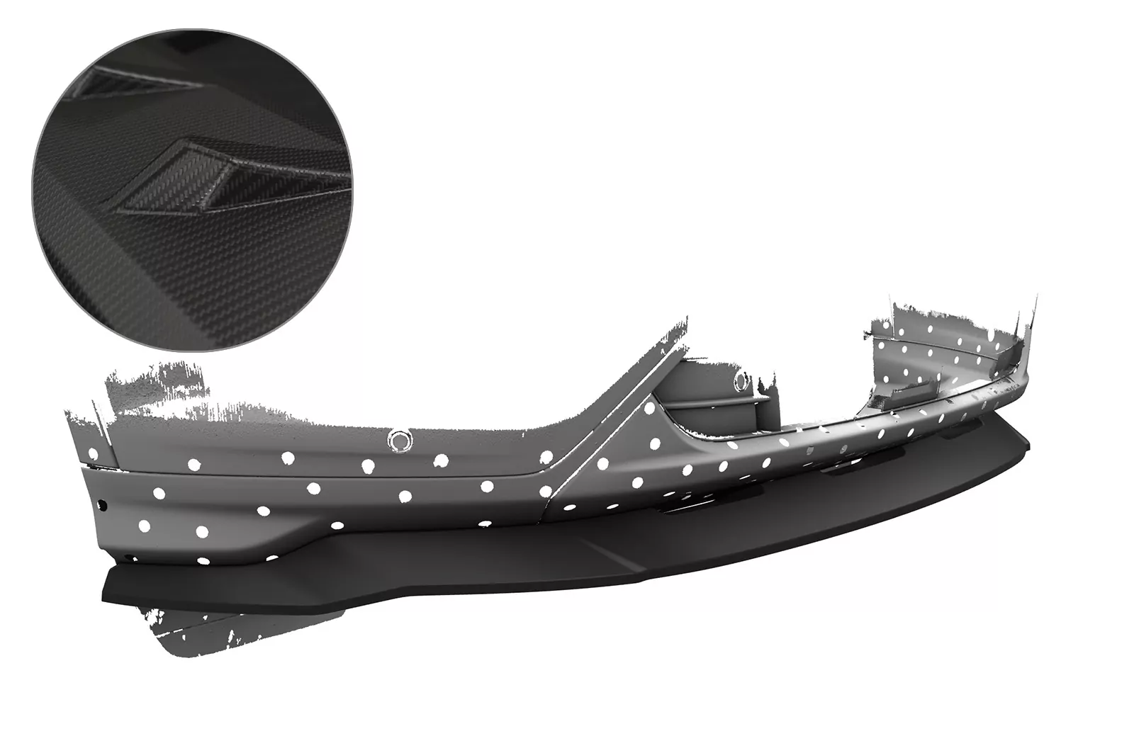 Cup-Spoilerlippe für Ford Kuga 2 CSL507-M Carbon Look (matt)