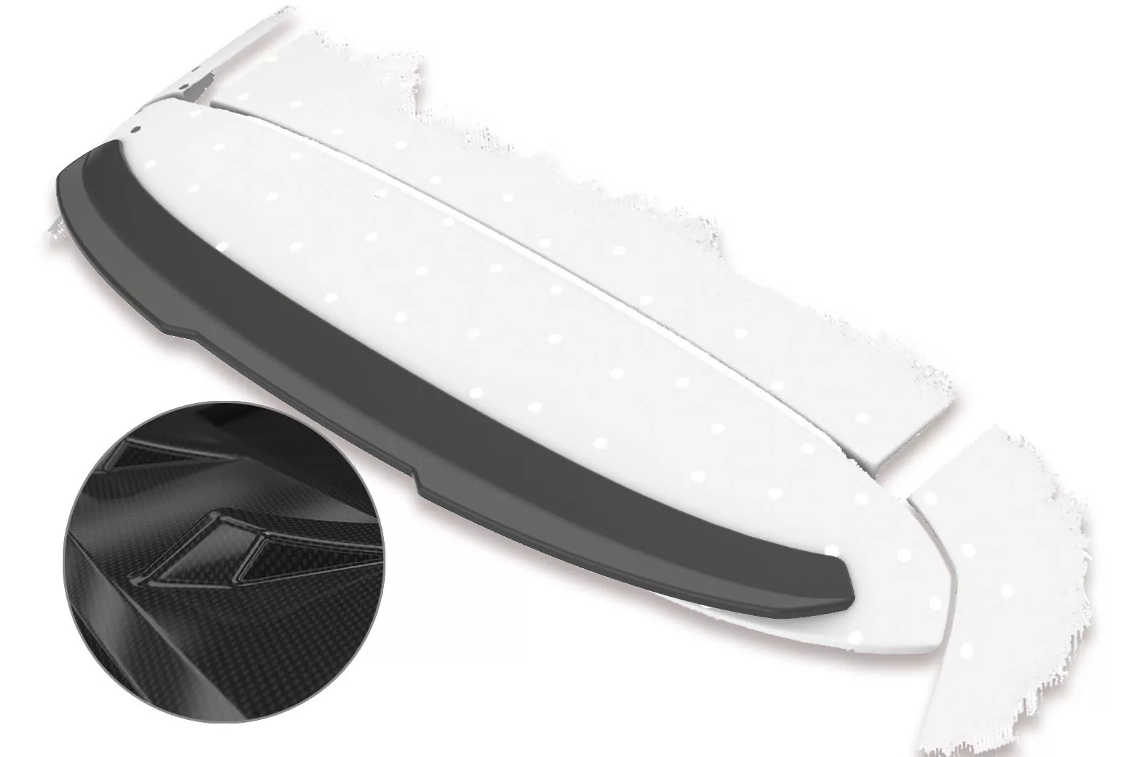 Heckflügel mit ABE für Ford Focus MK3 Turnier HF684-C Carbon Look Hochglanz