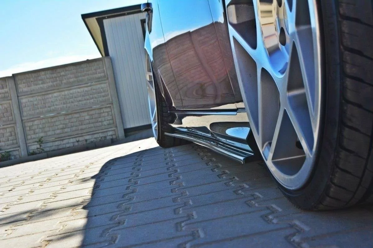 Seitenschweller Ansatz Passend Für Passend Für SAAB 9-3 TURBO X/ Aero FL Schwarz Hochglanz Schwarz Hochglanz