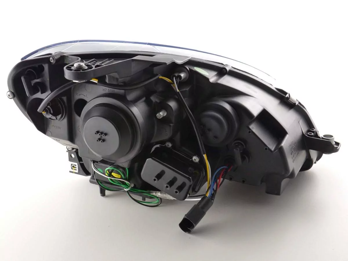 Scheinwerfer Set Daylight LED TFL-Optik Mercedes C-Klasse Typ W204 Bj. 07-10 schwarz