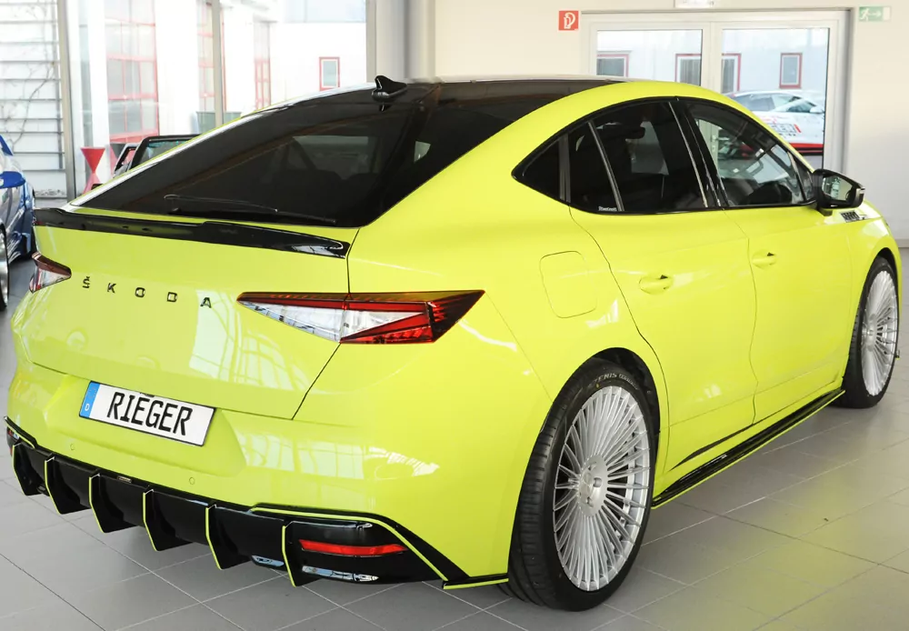 Rieger Heckklappenspoiler glanz schwarz für Skoda Enyaq iV RS (NY) Coupé (5AC) 07.21-