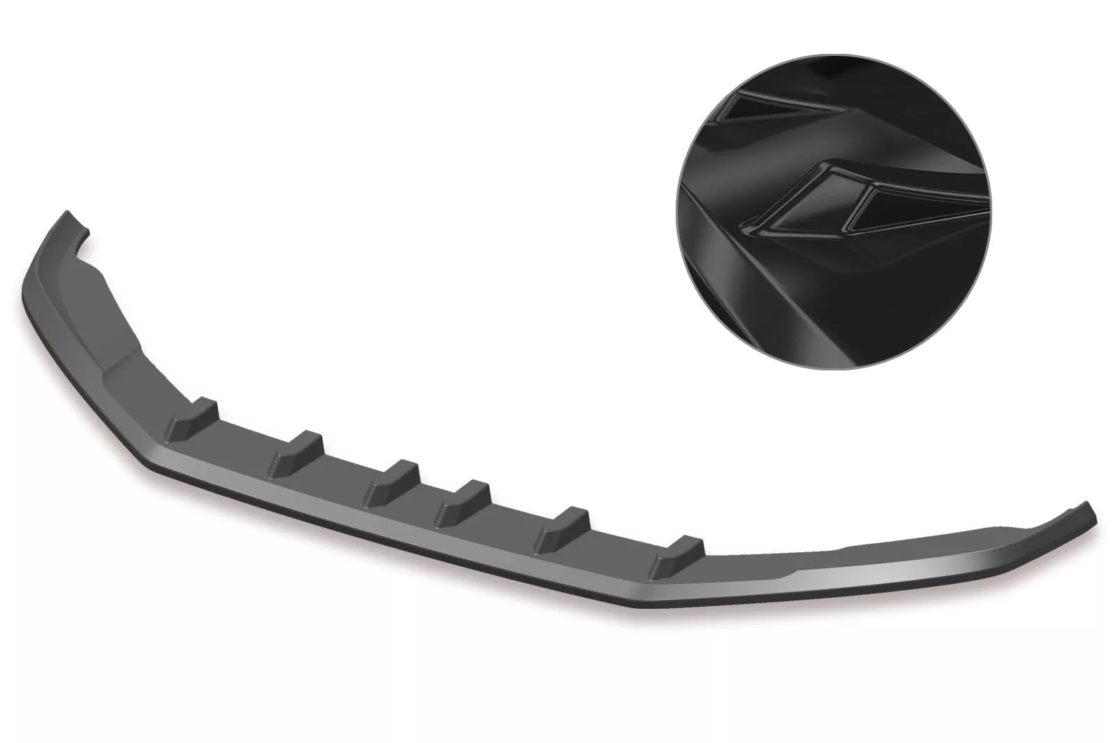 Cup-Spoilerlippe mit ABE für VW Scirocco III R-Line Glossy (schwarz hochglanz)