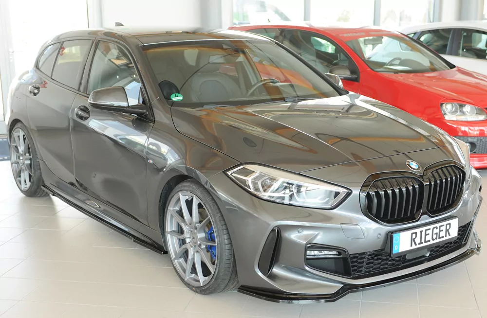 Rieger Spoilerschwert glanz schwarz für BMW 1er F40  (F1H) Schrägheck / 4-tür. 07.19-