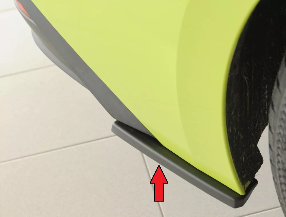 Rieger Heckschürzenansatz seitlich rechts matt schwarz für Skoda Enyaq iV RS (NY) SUV (5AZ) 07.21-