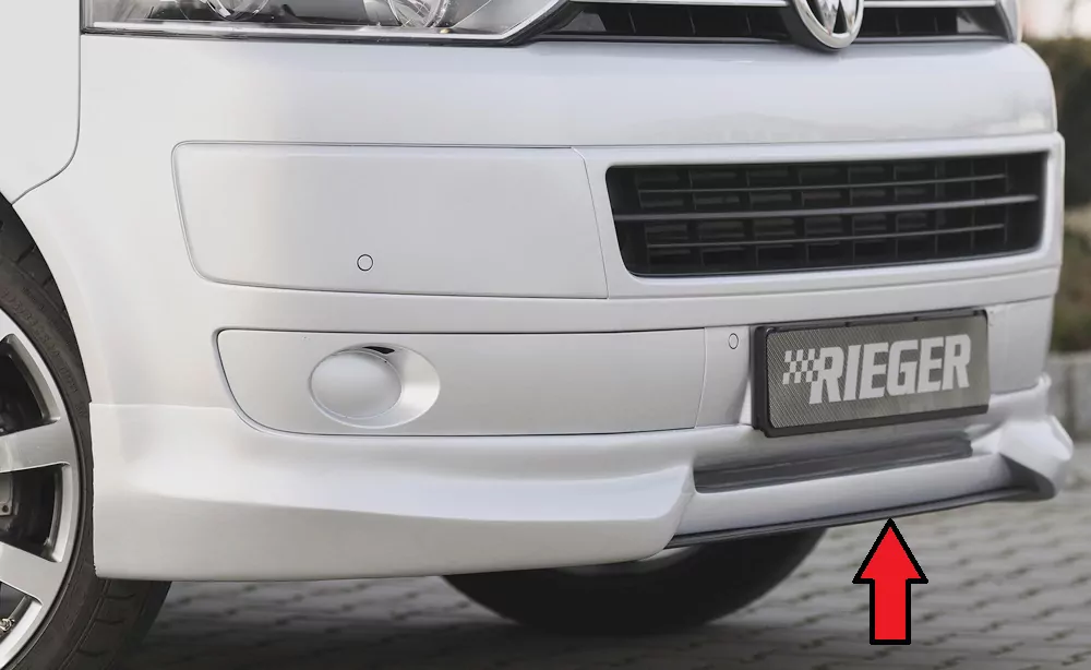 Rieger Spoilerschwert für VW T5 Bus |  09.09- (ab Facelift) für Spoilerlippe 59255