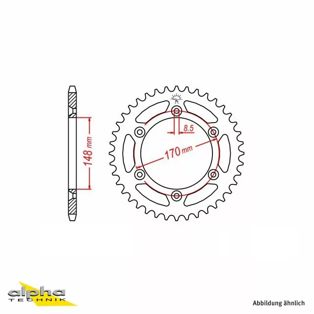 EK-Chain Kettensatz 520DEX für Suzuki TS250 X Typ SJ11B
