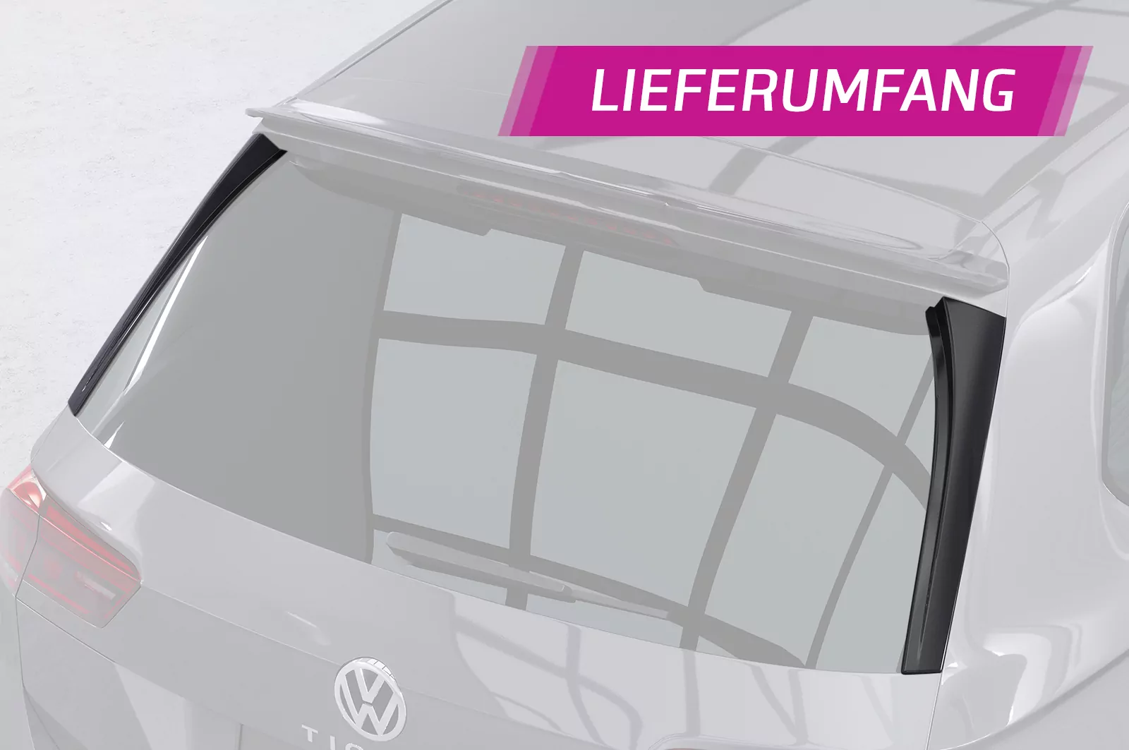 Heckflügel mit ABE für VW Tiguan 2 (Typ AD1) Allspace HF096 Schwarz Strukturiert