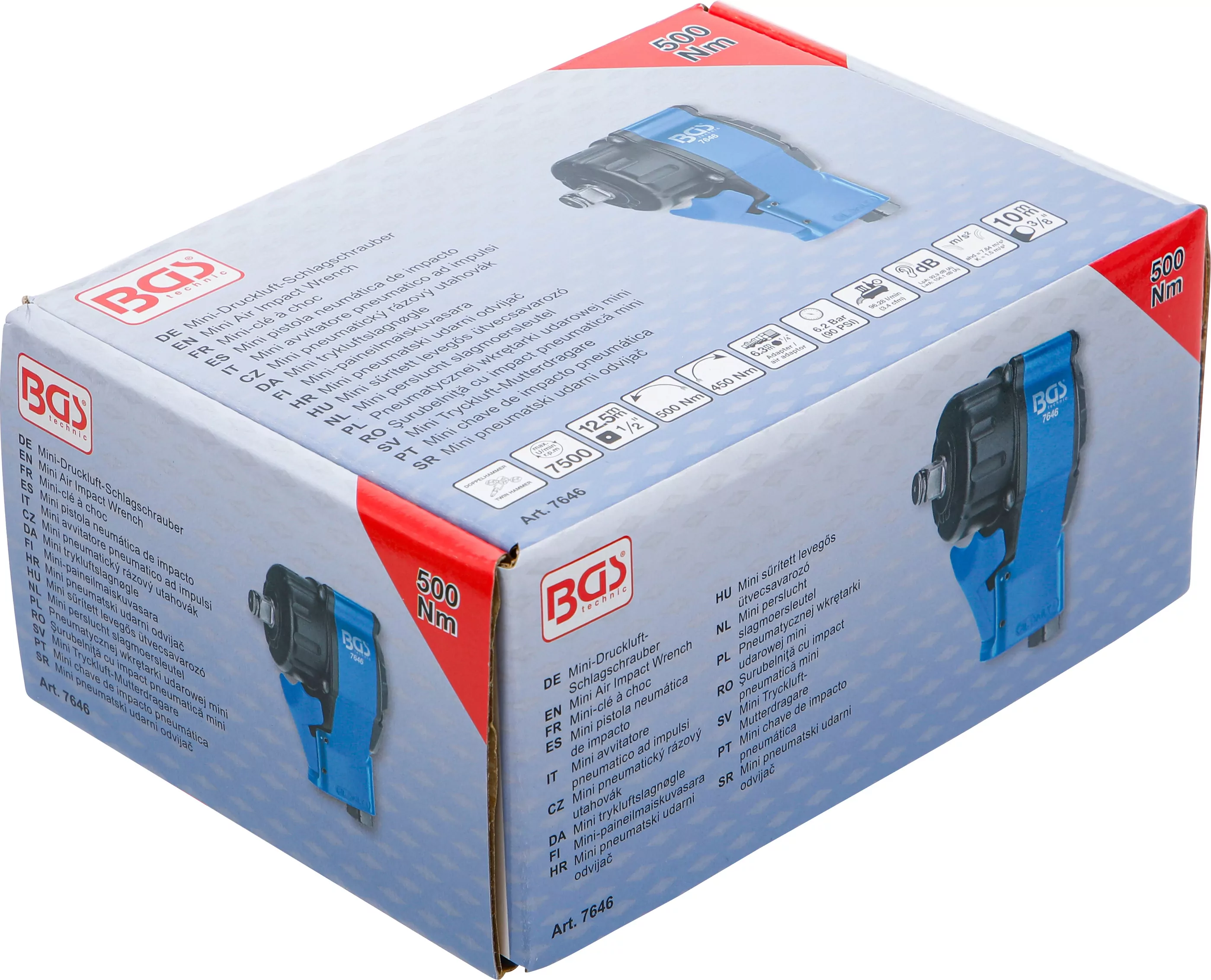 Mini-Druckluft-Schlagschrauber | 12,5 mm (1/2") | 500 Nm