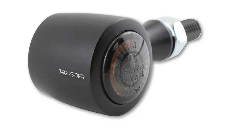 HIGHSIDER Pro Enterprise LED Indicator Gehäuse  Schwarz / Linse Rauchgrau (Paar), Vorn & Hinten