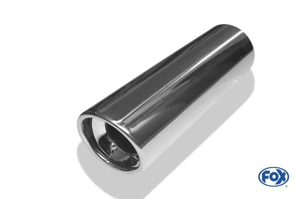 Anschweißendrohr Typ 17  Ø 90 mm / Länge: 300 mm - rund / eingerollt / 15° abgeschrägt / mit Absorber