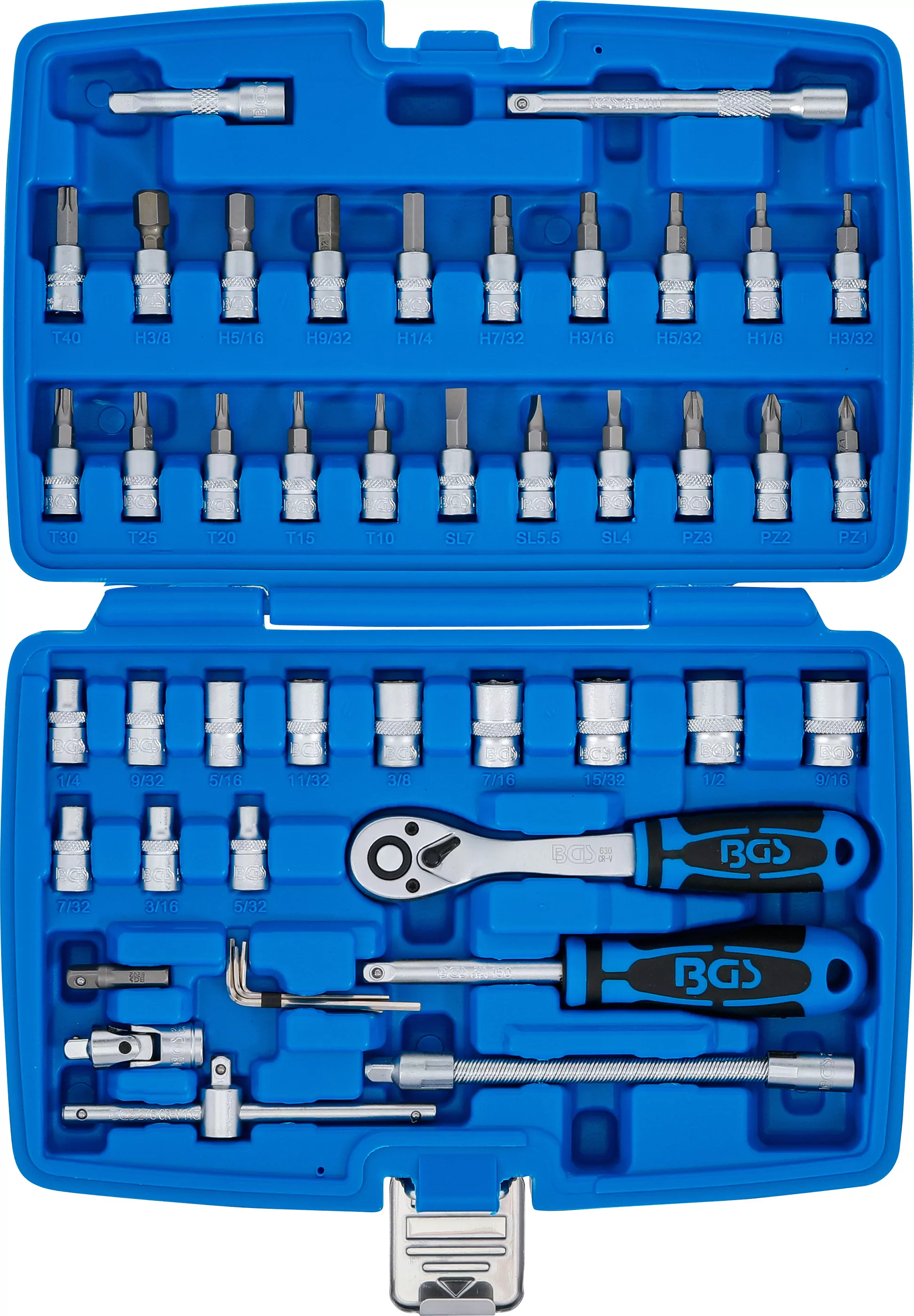 Steckschlüssel-Satz | Antrieb 6,3 mm (1/4") | Zollgrößen | 46-tlg.