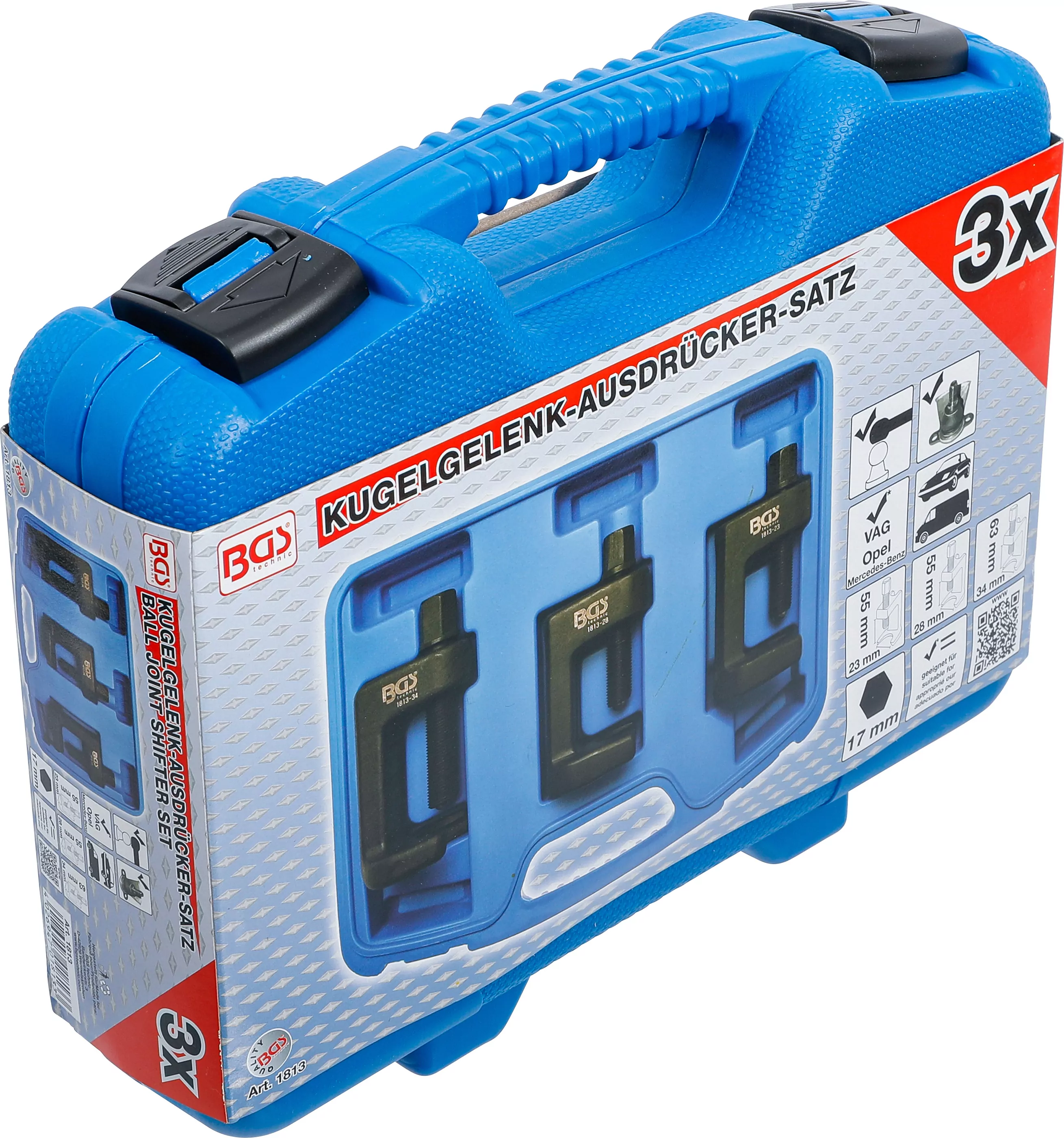 Kugelgelenk-Ausdrücker-Satz | 23 - 28 - 34 mm | 3-tlg.