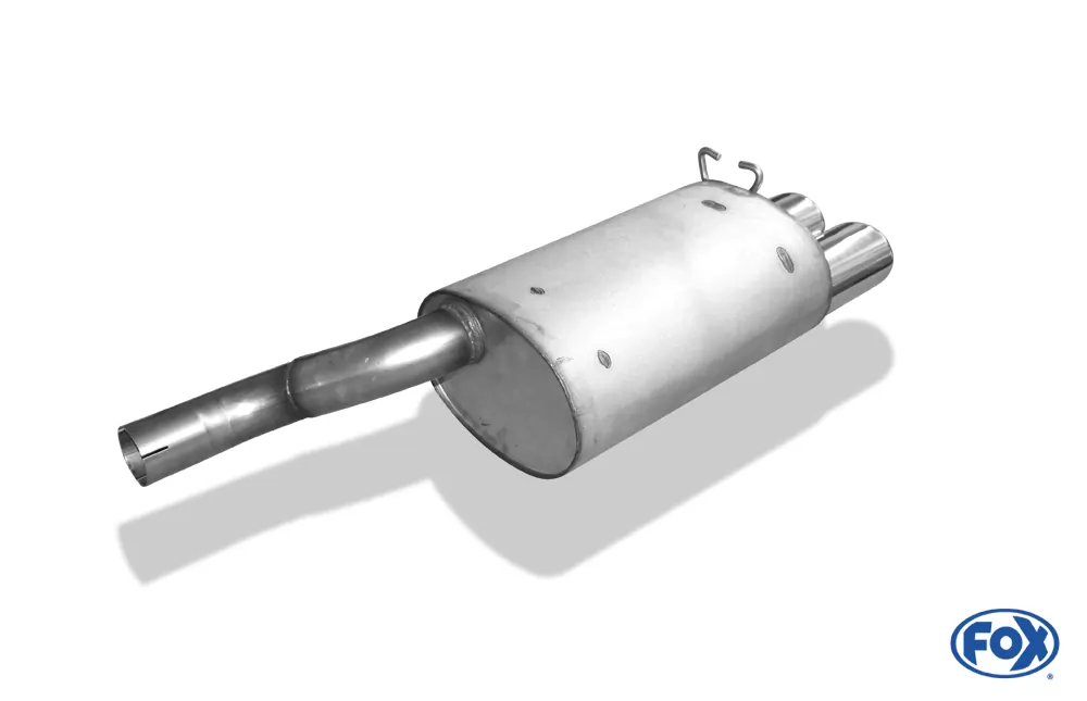 Mercedes SL Typ R129  Endschalldämpfer Ø70mm - 2x115x85 Typ 44 - Nur für Modelle mit serienmäßiger Steckverbindung! (kein Flansch!)