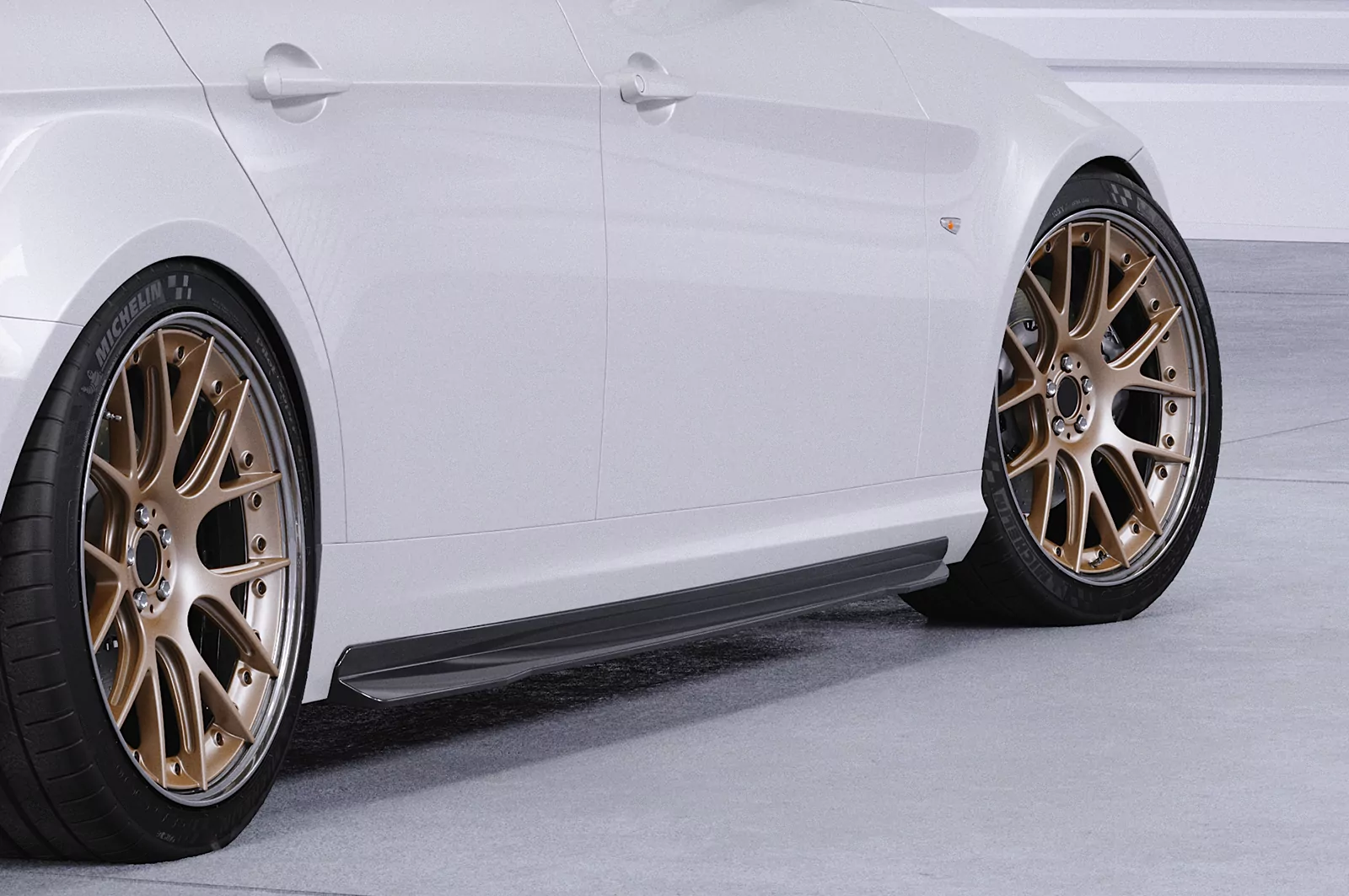 Seitenschweller für BMW 3er E90 / E91 SS513 Schwarz Strukturiert