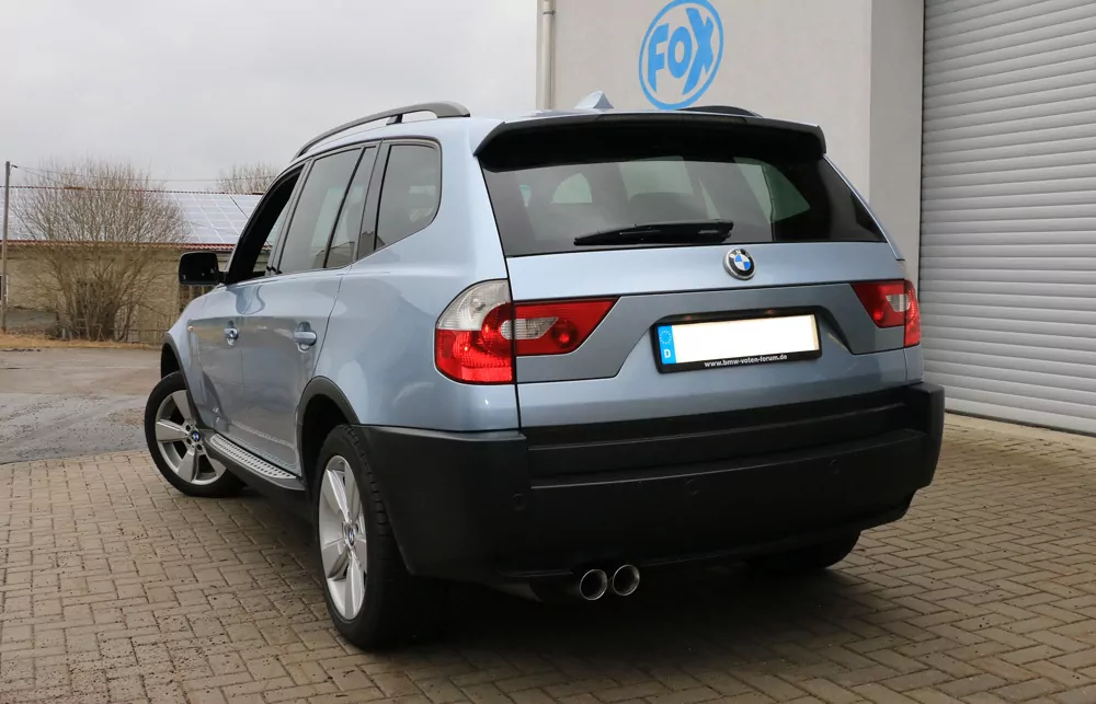 BMW X3 - X53  Endschalldämpfer auf original Vorschalldämpfer - 2x80 Typ 25