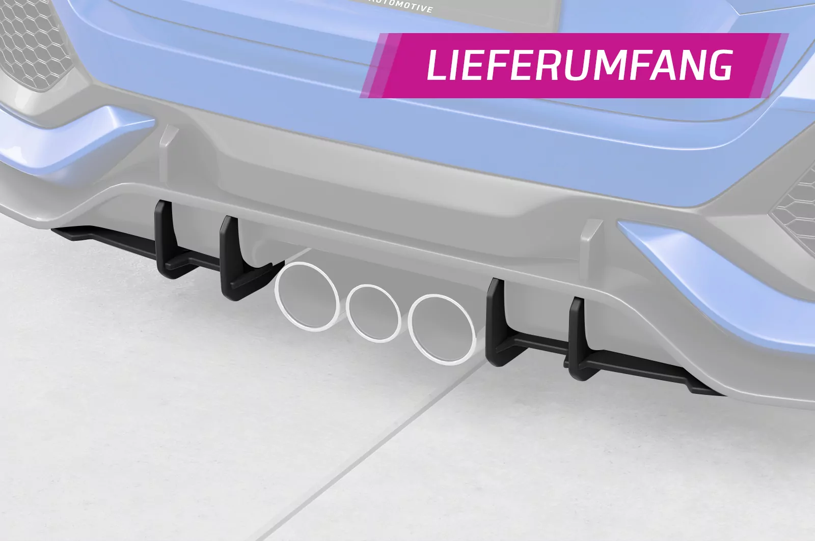 Racing Diffusor / Heckansatz für Honda Civic FK8 Type R HA325