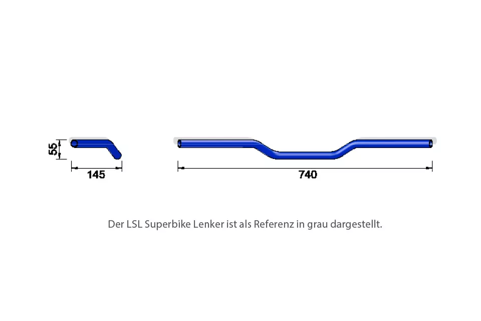 LSL Lenker Superbike Flat AN1, Aluminium mit ABE